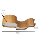 Ver imagem 2 de Lustre Plafon Semi Cilíndrico Madeira 75cm - Freijó