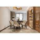 Ver imagem 3 de Lustre Plafon Semi Cilíndrico Madeira 75cm - Freijó