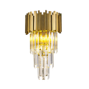 Ver imagem 1 de Arandela Moderna Metal Dourado e Cristal 2e14 35cm Paris Luz