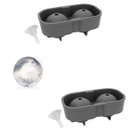 Ver imagem 1 de Duas Formas para Gelo Redondo 5 Cm Silicone - 4 Gelos Bola Utensilios do Chef