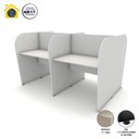 Ver imagem 4 de Mesa Dupla Atendimento Call Center 4 Pessoas 1,85m Cz F5 Cor:cinza