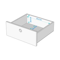 Mesa de Cabeceira Classic 4 Gavetas Branco - 5