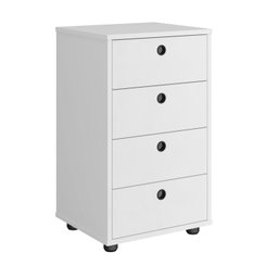 Mesa de Cabeceira Classic 4 Gavetas Branco - 1