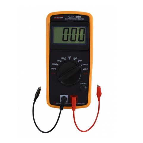 Capacímetro Digital Escala De 200pf A 20mf Tela Reclinável Portátil Ajuste De Zero E Holster Medidor