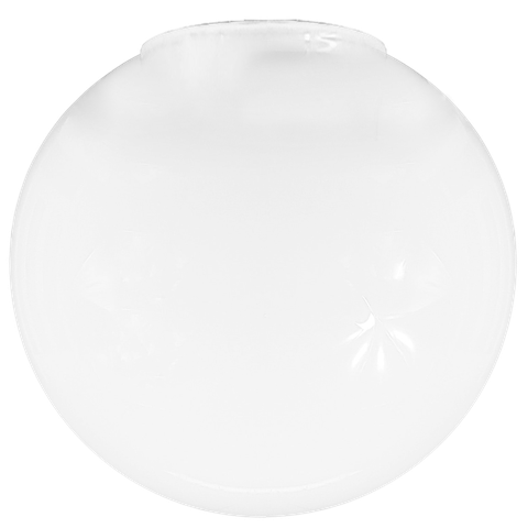 Globo de Vidro sem Colar 15 X 35 P/ Lustre e Pendente:branco Brilho/n/a