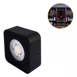 Spot Led 5w Quadrado de Sobrepor - Preto - Branco Frio - 4