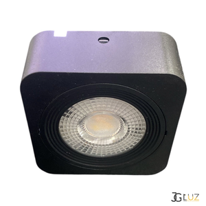 Spot Led 5w Quadrado de Sobrepor - Preto - Branco Frio
