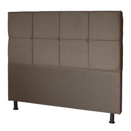 Kit Cabeceira de Cama Box Queen com Recamier Carol 160 cm Suede cappuccino - Móveis Mafer Móveis Maf - 4