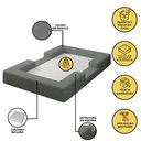 Ver imagem 2 de Cama Montessoriana Berço Infantil 100% Espuma Balaqui Decor Cor:cinza Claro