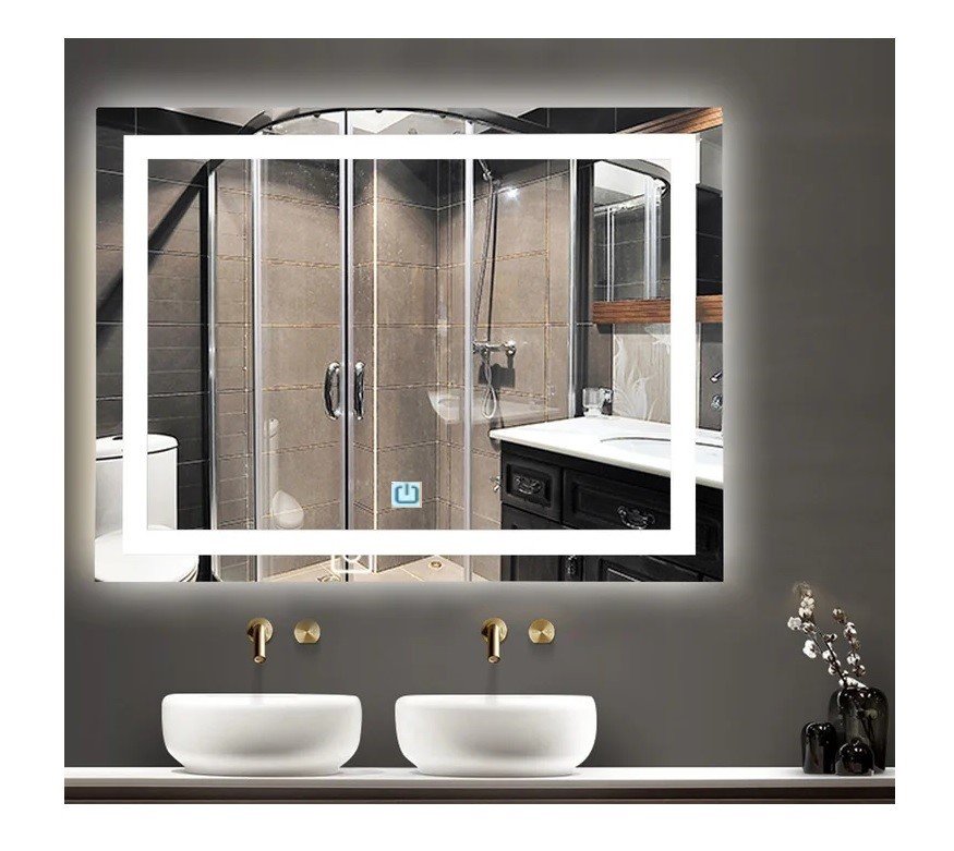 Espelho Jateado Iluminado com Led Frio e Touch 120x80cm Horizontal - 3