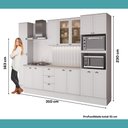 Ver imagem 7 de Armário de Cozinha Completa com Balcão Milla Lia Basic Carraro Branco