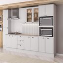 Ver imagem 1 de Armário de Cozinha Completa com Balcão Milla Lia Basic Carraro Branco