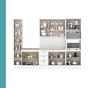 Ver imagem 6 de Armário de Cozinha Completa com Balcão Milla Lia Basic Carraro Branco