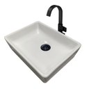 Ver imagem 3 de Cuba Sobrepor para Banheiro Lavabo Apoio Branca 40x31 Lanai