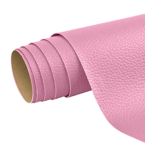 Adesivo Revestimento em Couro Sintético Rosa 50x137cm