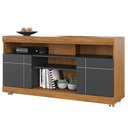 Ver imagem 1 de Rack Bancada Para Tv Até 55" 136cm Milano/preto Fosco