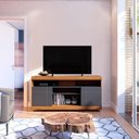 Ver imagem 5 de Rack Bancada Para Tv Até 55" 136cm Milano/preto Fosco
