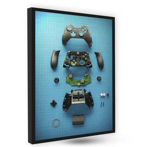 Quadro Grande Decoração Home Office Elegante Moderno Revenda:Controle xbox