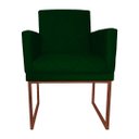 Ver imagem 2 de Poltrona Klara Suede Verde Base De Ferro Cobre - Belliv Decor