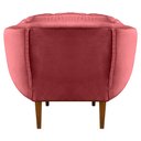 Ver imagem 4 de Poltrona Decorativa Marcela Veludo Rosa Base Madeira Castanho - Pallazio Ana