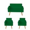 Kit Sofá 2 Lugares e 2 Poltrona Para Sala Lina Corino Verde - Móveis Mafer - 1