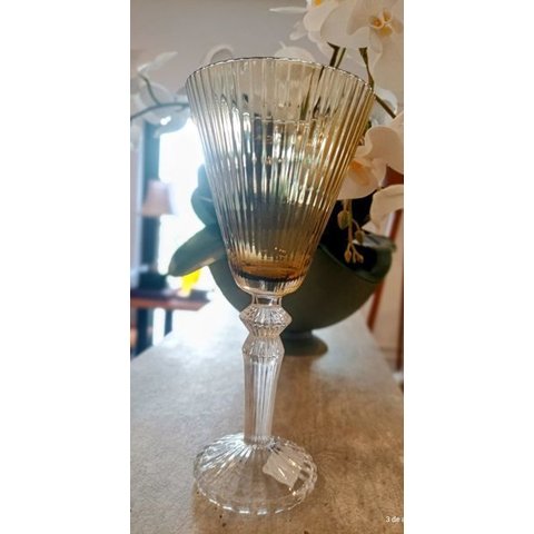 Jogo de 6 Taças de Agua em Vidro Ambar