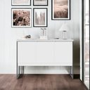 Ver imagem 1 de Buffet Atria 3 Portas MDP Perfex 15mm Estrutura Aco Branco Preto Casah