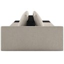 Ver imagem 2 de Sofá Ilha Modular para Sala 252cm com Puff Dublin K01 Bouclê Creme e Sintético Preto - Lyam Decor