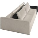 Ver imagem 4 de Sofá Ilha Modular para Sala 252cm com Puff Dublin K01 Bouclê Creme e Sintético Preto - Lyam Decor