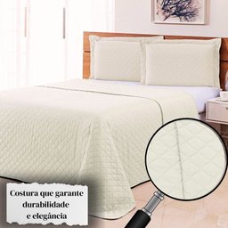 Colcha Ultrassonica Basics 2,20 X 2,40 Casal Marfim - 3