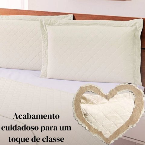 Colcha Ultrassonica Basics 2,20 X 2,40 Casal Marfim