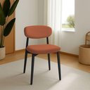 Ver imagem 2 de Kit 10 Cadeiras de Jantar Lucy Estrutura Aço Carbono Laminado Preto com Estofado Poliuretano