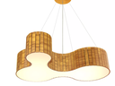 Ver imagem 3 de Lustre Pendente Anêmona 70cm – Madeira Amêndola, Design Orgânico, Bivolt