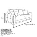 Ver mais imagens de Sofá Living 3 Lugares Bouclê Cinza 1.80m Pés em Madeira Bz Home Decor