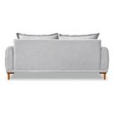 Ver imagem 3 de Sofá Living 3 Lugares Bouclê Cinza 1.80m Pés em Madeira Bz Home Decor