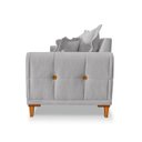 Ver imagem 7 de Sofá Living 3 Lugares Bouclê Cinza 1.80m Pés em Madeira Bz Home Decor
