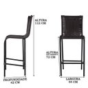 Ver imagem 4 de 4 Banquetas Diplomata Em Fibra Sintética Artesanal Para Área De Churrasco, Varanda, Sacada, Terraço 