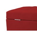 Ver imagem 3 de Recamier Puff Baú Sapateira e Gaveta 90 Cm para Cama de Solteiro - Vermelho