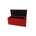 Ver imagem 2 de Recamier Puff Baú Sapateira e Gaveta 90 Cm para Cama de Solteiro - Vermelho