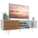Ver imagem 3 de Rack Madesa Dubai para Tv até 65 Polegadas com Pés - Branco/rustic/branco