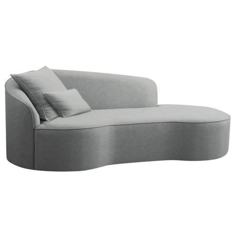 Divã Recamier Curvo Sala de Estar Recepção Inglaterra 150cm Lado Direito Bouclé - ADJ Decor Sala de 