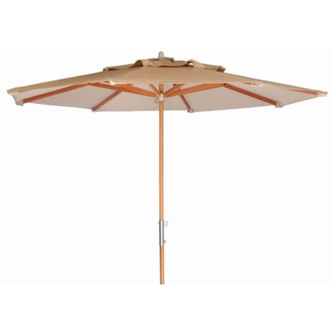 Ombrelone Leblon Creme em Madeira Central 2,90 Mt(larg) com Tecido Bagun - 43769