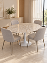 Ver imagem 1 de Mesa de Jantar Saarinen Oval 190x110cm em MDF Pietra Bronze