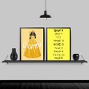 Ver imagem 2 de Kit 2 Quadros Decorativos Oxum Yeyê 24x18cm - com vidro:Madeira branca