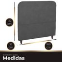 Ver imagem 5 de Cabeceira Casal Queen Estofada para Cama Box Lizza Veludo Cinza Escuro