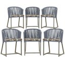 Ver imagem 1 de 6 Cadeiras de Jantar Noronha Fendi Corda Náutica E6 Trama Prata