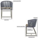 Ver imagem 2 de 6 Cadeiras de Jantar Noronha Fendi Corda Náutica E6 Trama Prata