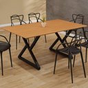Ver imagem 2 de Mesa Industrial Império 160x90cm Base em Aço e Tampo em Mdf
