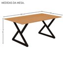 Ver imagem 5 de Mesa Industrial Império 160x90cm Base em Aço e Tampo em Mdf