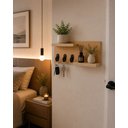 Ver imagem 4 de Porta Chaves Prateleira Parede Decorativo Sala Organizador